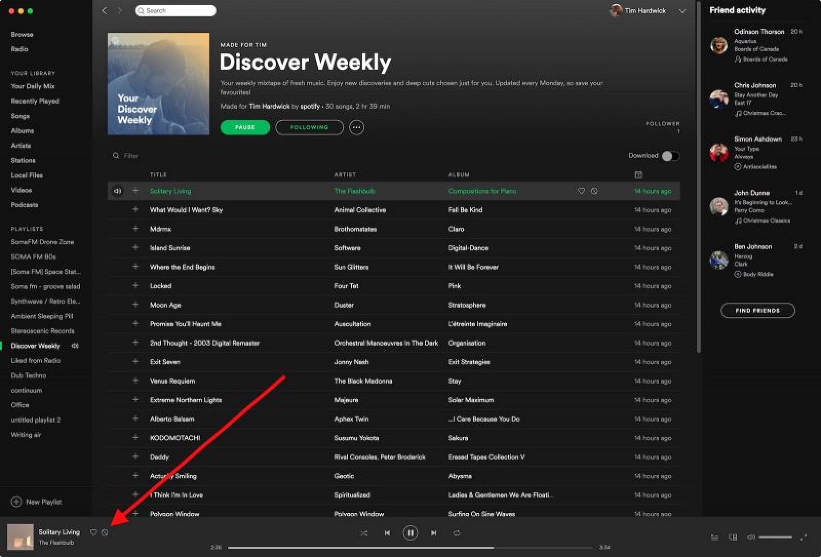 Spotify now playing overlay